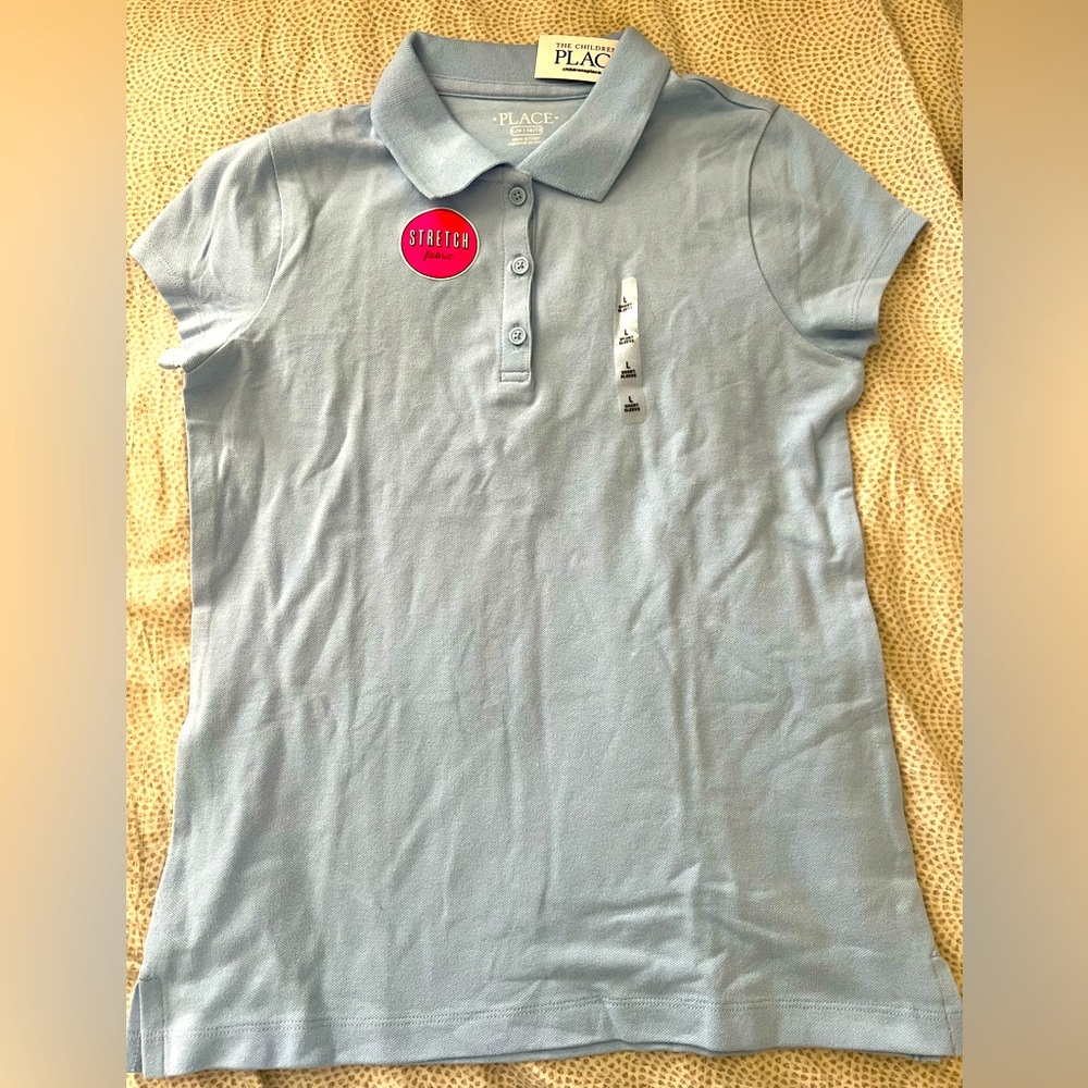 The children’s place polo shirt for girls size 10/12 NWT
